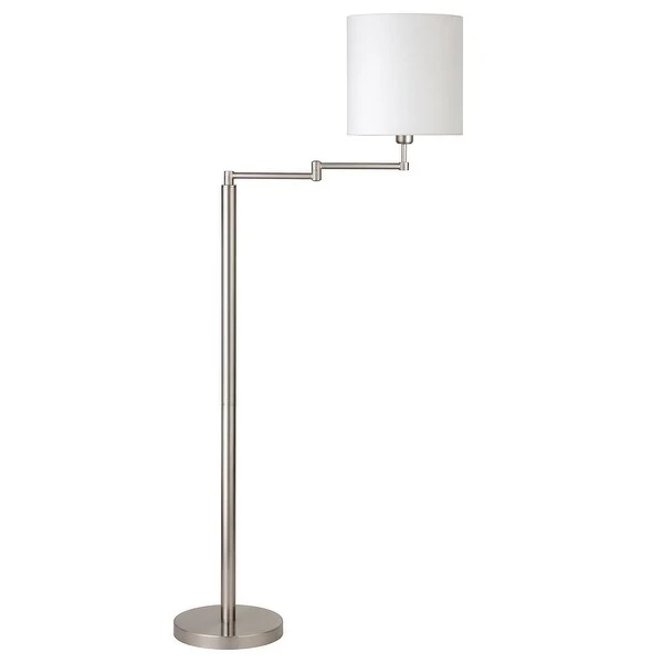 Moby Swing Arm Floor Lamp with Drum Shade