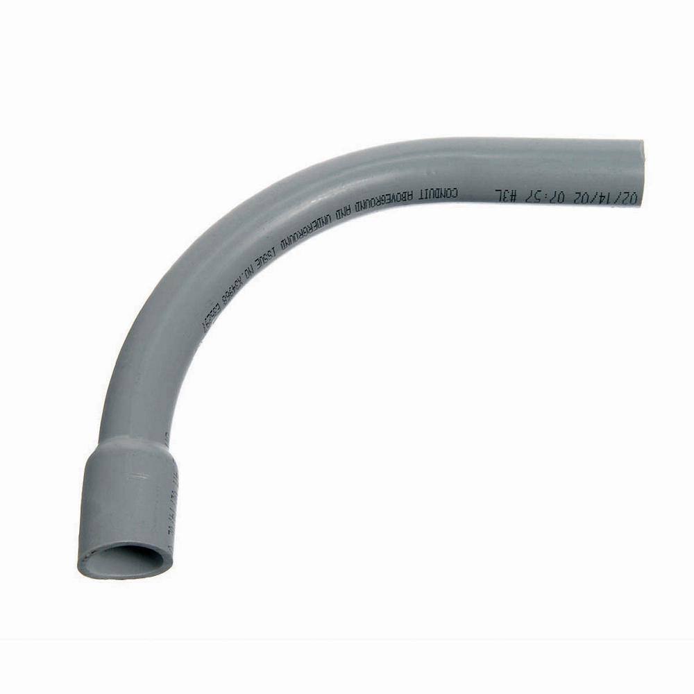 Carlon 2-12 in. 90-Degree Schedule 40 PVC 24 in. Bend Radius Belled End Elbow UA9DKB-UPC