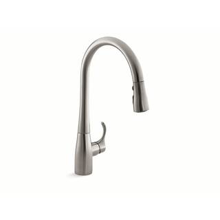 KOHLER Brookfield Drop-In Cast-Iron 33 in. 4-Hole Double Bowl Kitchen Sink with Simplice Faucet in White RH5846-4-596-VS