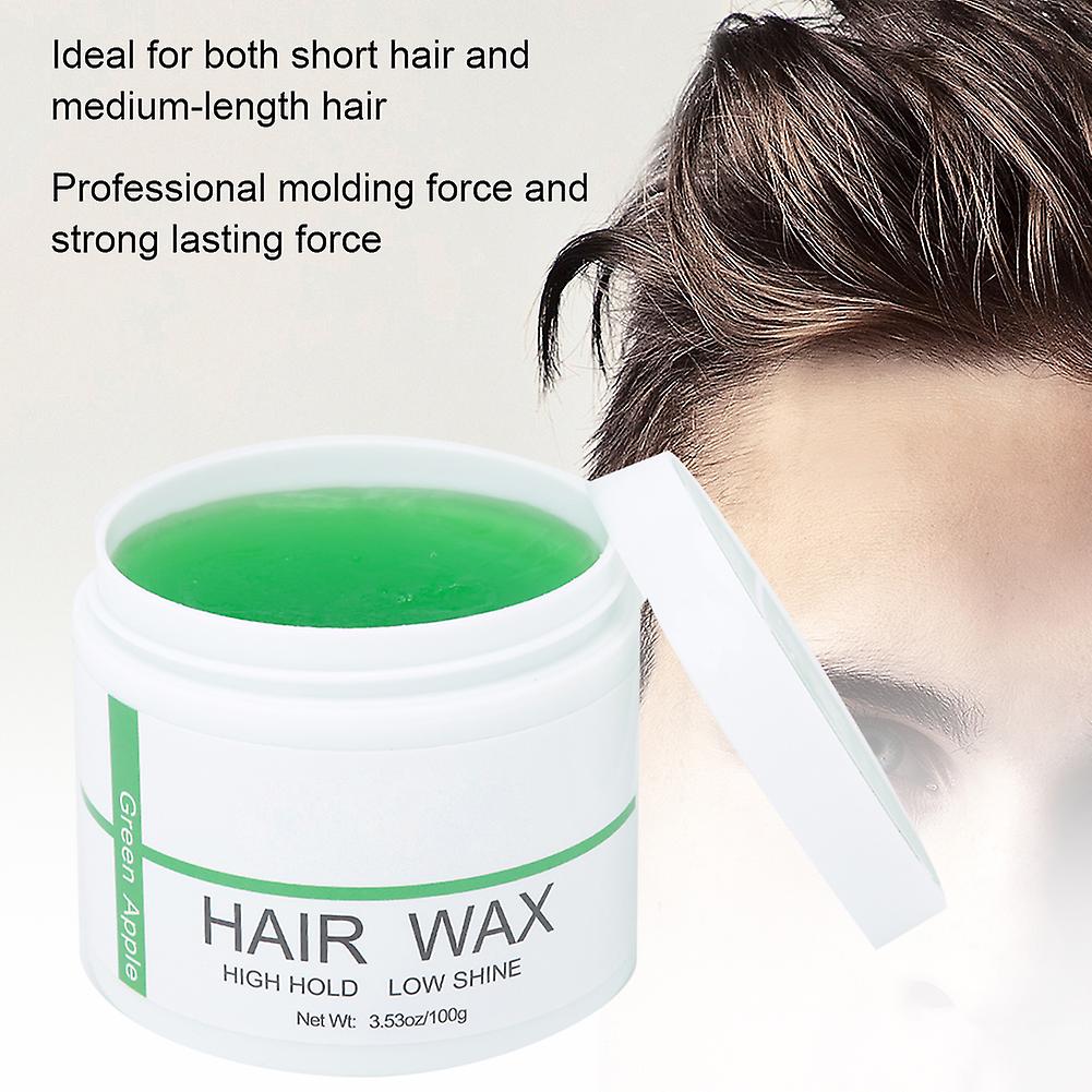 Men Long Lasting Hair Styling Clay Moisturizing Natural Modeling Hair Pomade Wax (green Apples 100g)green Apples