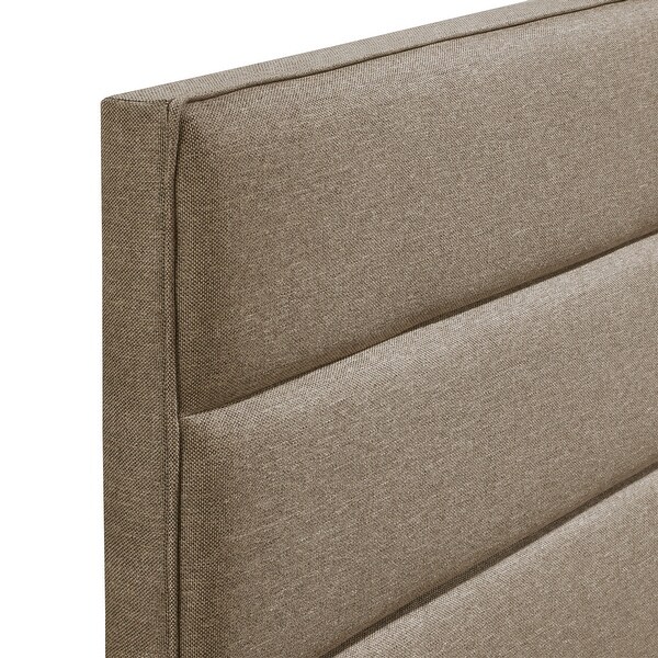 Serta Palisades Upholstered Headboard， King Size， Brown - - 21827970