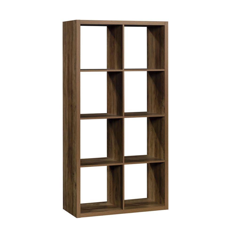 SAUDER 29.843 in. Wide Rural Pine 8-Cube Accent Bookcase 431400