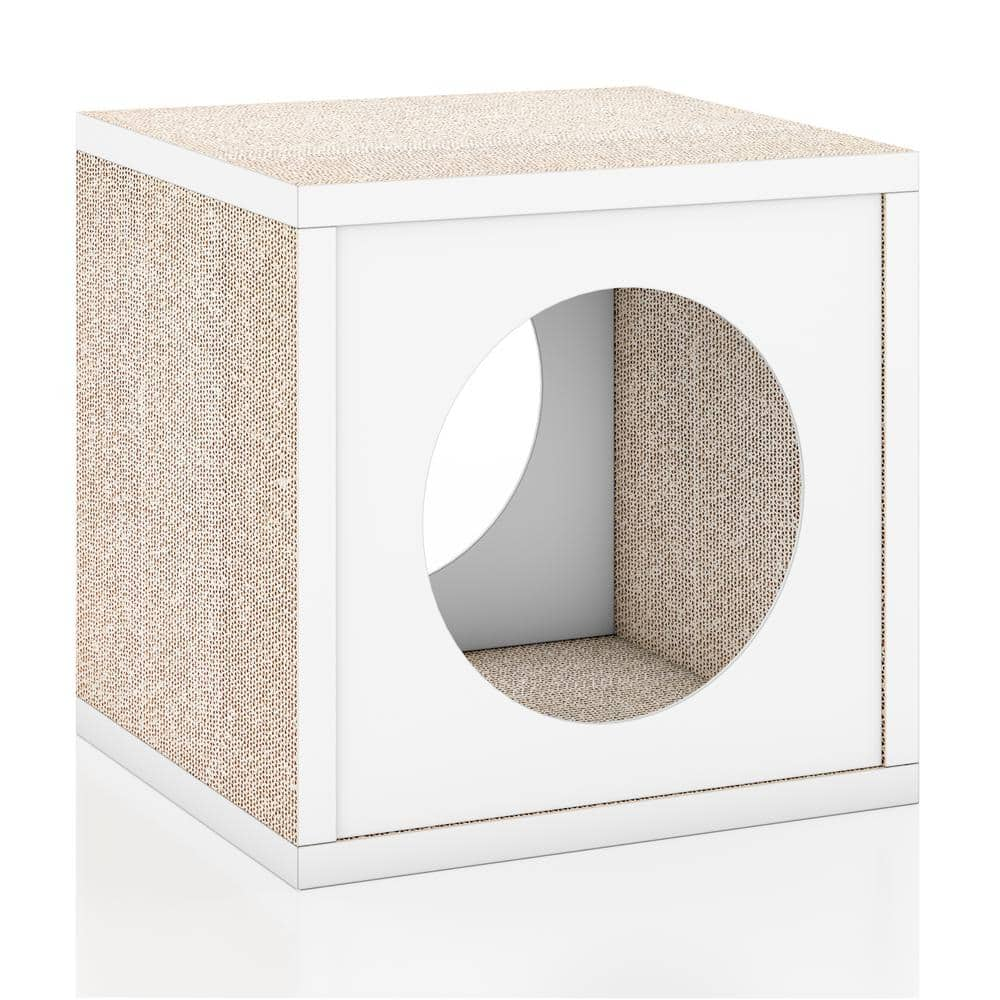 Way Basics Eco zBoard White Wall Cat Scratcher Cube PET-SCRACUBE-WE