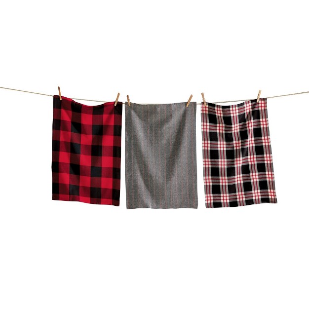 Tagltd Lodge Woven Dishtowel Set Of 3