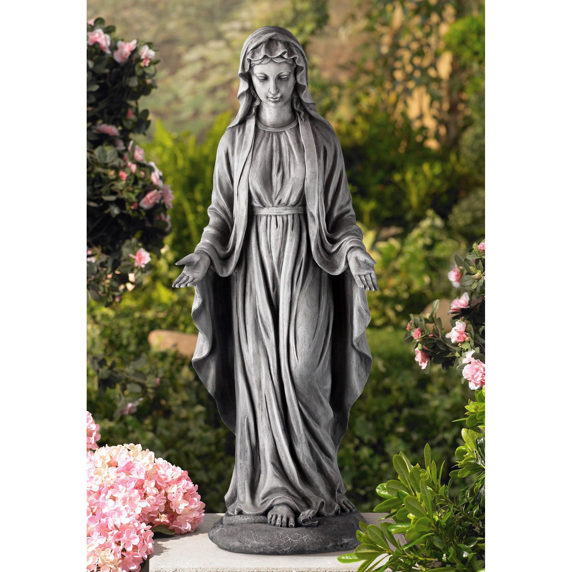 John Timberland Outdoor Statue 29 1/2" High Virgin Mary Sculpture for Yard Garden Patio Deck Home Entryway Hallway