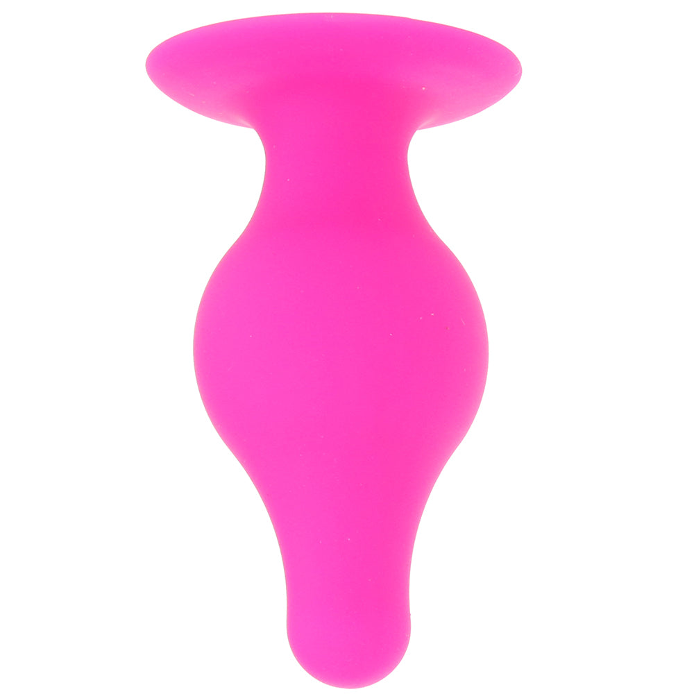 Squeeze-It Small Tapered Butt Plug in Pink