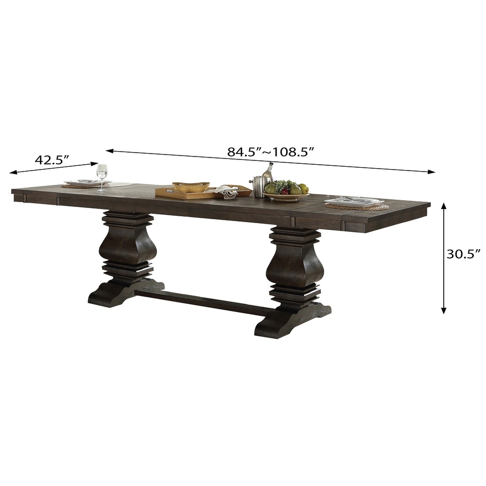 Hendricks Espresso Dining Table with Removable Leaf