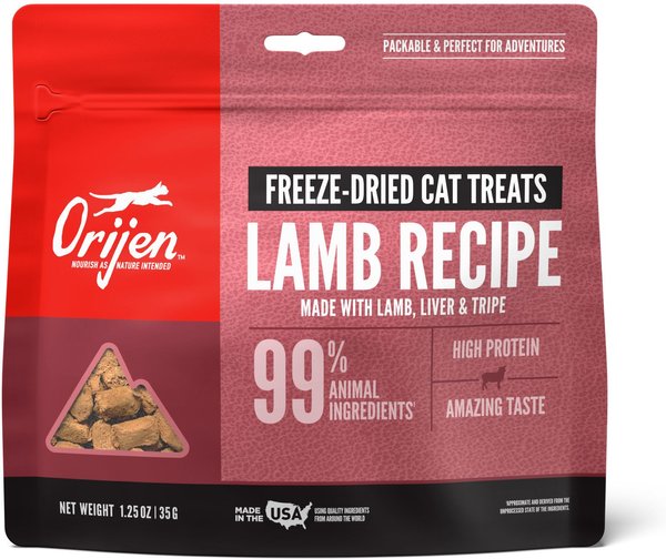 ORIJEN Grass-Fed Lamb Formula Grain-Free Freeze-Dried Cat Treats