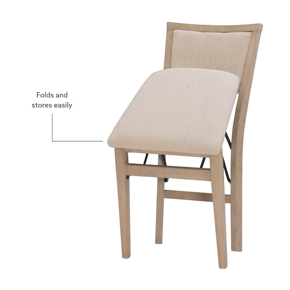 Ciara Grey Wash Folding Side Dining Chair (Set of 2)