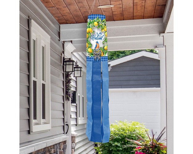 Briarwood Lane Spring Lemon Wreath Windsock Wind Twister 40x6