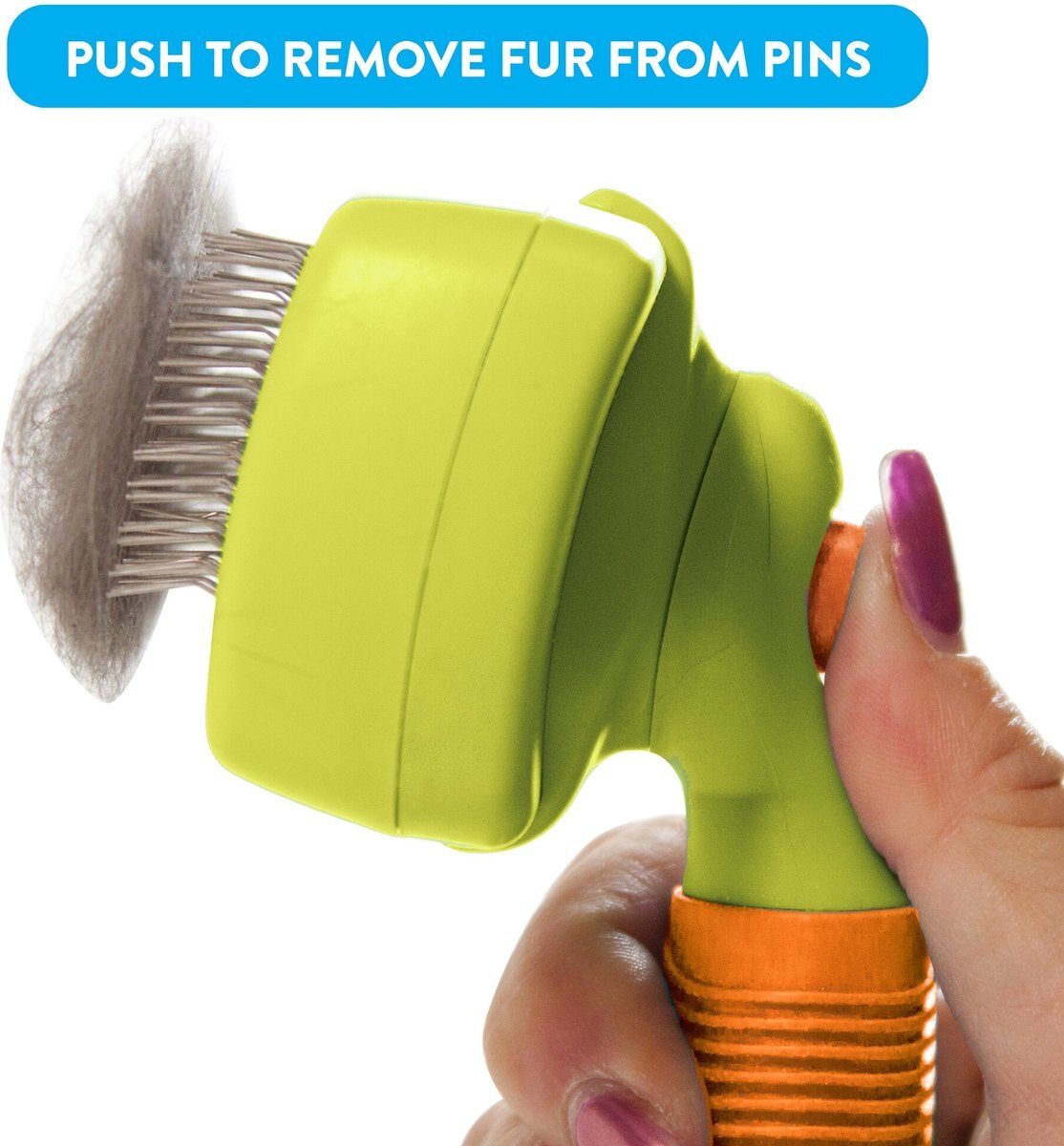 Rinse Ace Self-Cleaning Retractable Bristle Pet Brush