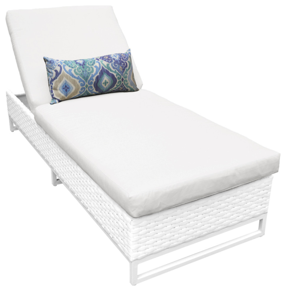 Miami Chaise Outdoor Wicker Patio Furniture   Contemporary   Outdoor Chaise Lounges   by Design Furnishings  Houzz