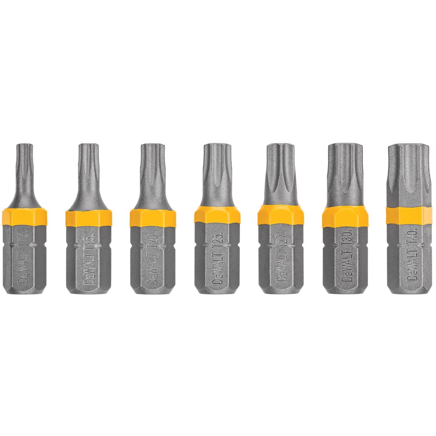 DW Max Fit Torx 1 in. L Screwdriver Bit Set Steel 7 pk