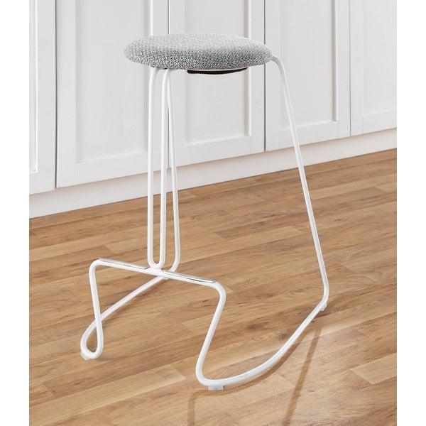 Strick and Bolton Anya Counter Stool in White Metal - Set of 2