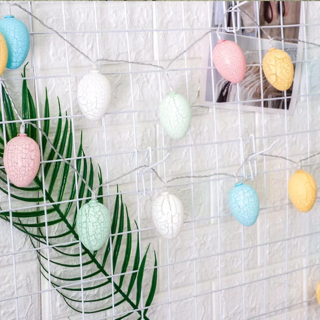 Easter Egg Led String Lights， 10 Pieces， Colorful