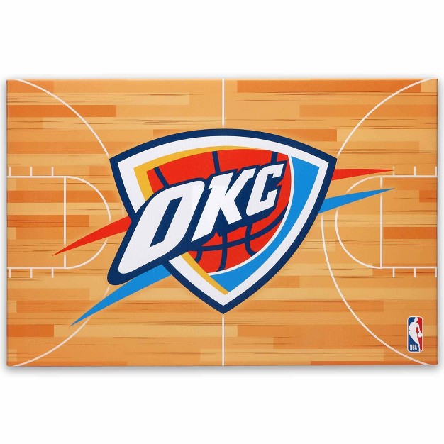 Nba Oklahoma City Thunder Court Canvas Wall Sign