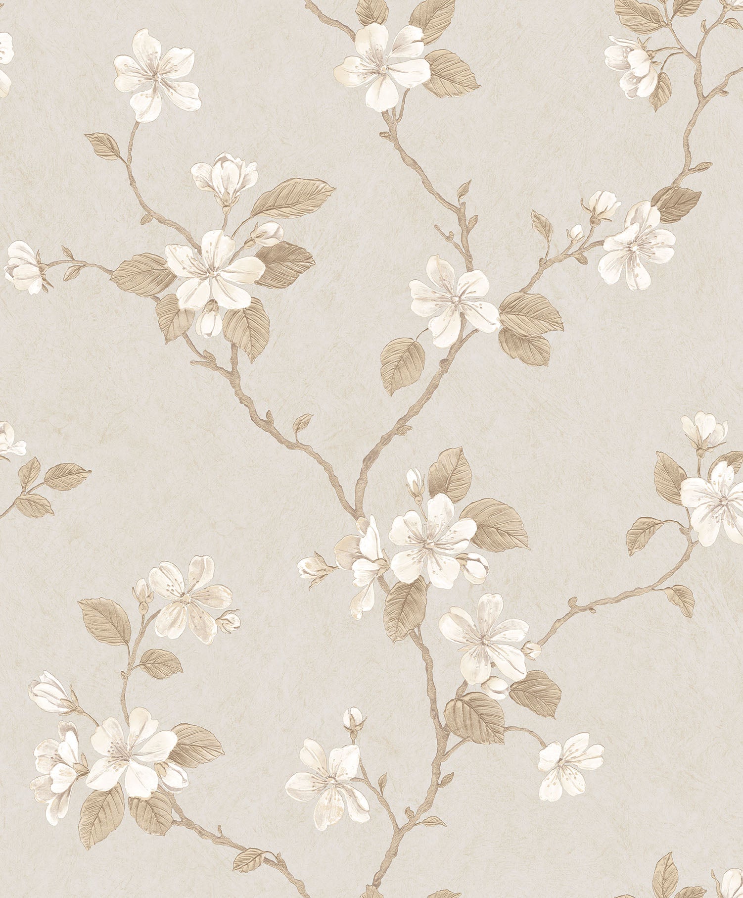 Floral Branch Neutral Wallpaper from the Palazzo Collection