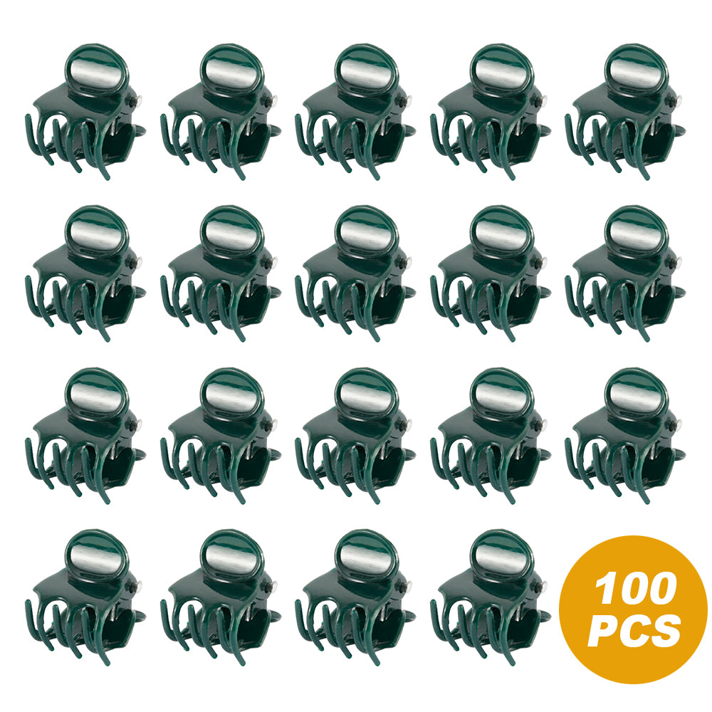 Willstar 100PCS Plant Support Clips Garden Ulable Orchid Stem Clips Flower Spike Clips