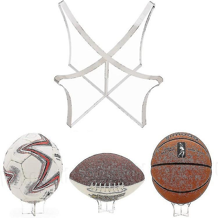 2pcs Basketball Stand Football Bracket Acrylic Ball Display Stand Ball Display Stands