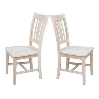 International Concepts San Remo Unfinished Wood Slat Back Dining Chair (Set of 2) C-10P