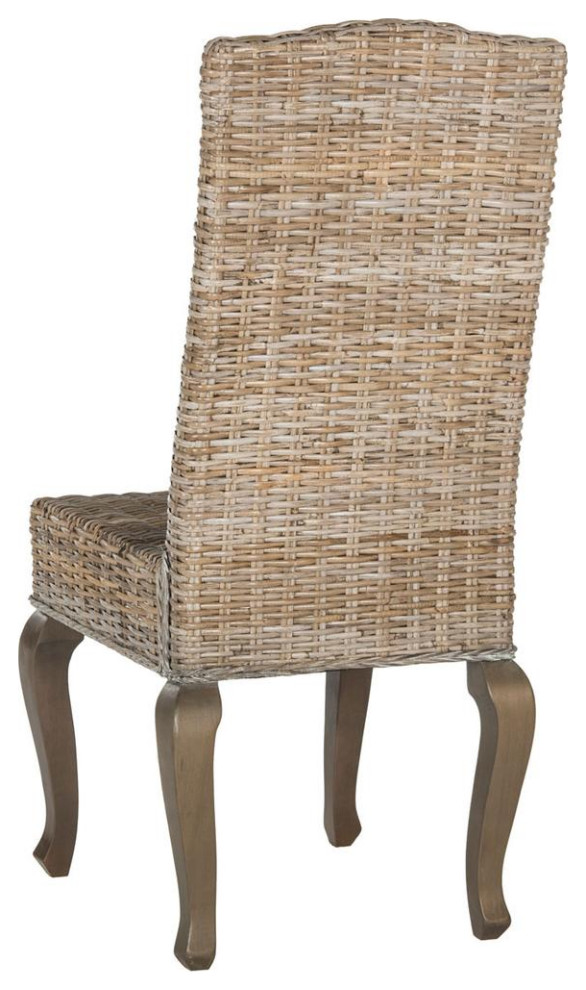 Ryan 18 quotWicker Dining Chair set of 2 Grey   Tropical   Dining Chairs   by Peachtree Fine Furniture  Houzz