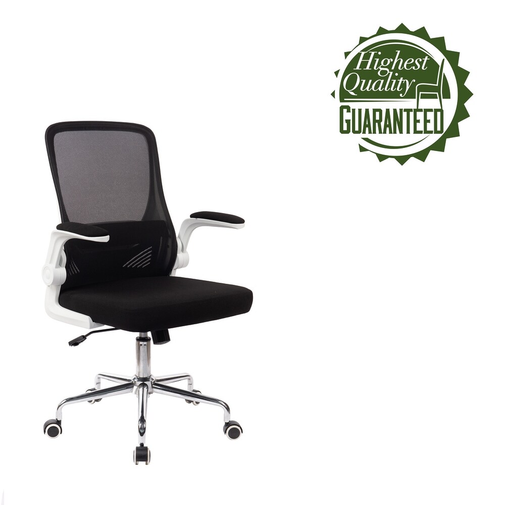 Porthos Home Nova Swivel Office Chair  Mesh Back  Flip up Armrests