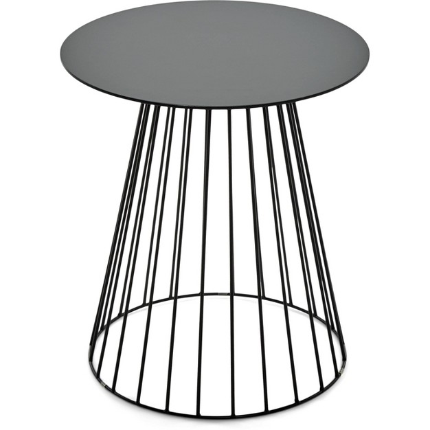 Element Round Side Table Black Adore Decor