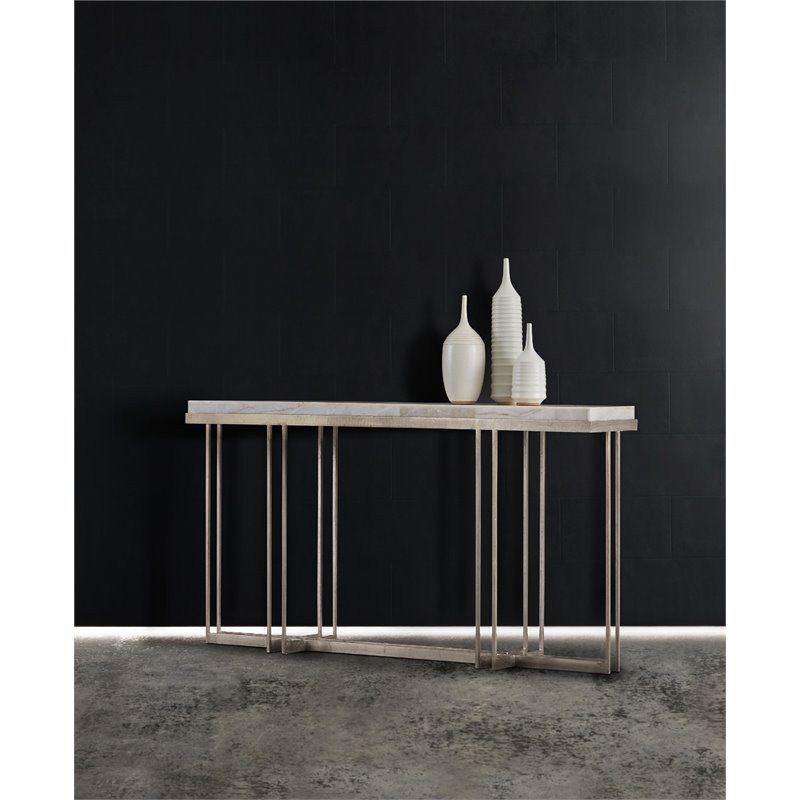 Maklaine Console Table in Cream   Transitional   Console Tables   by Homesquare  Houzz