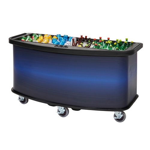 Cambro CVC75BW - Mobile Vending Cart - Base Unit - Custom Wrap Graphics Available， Blue