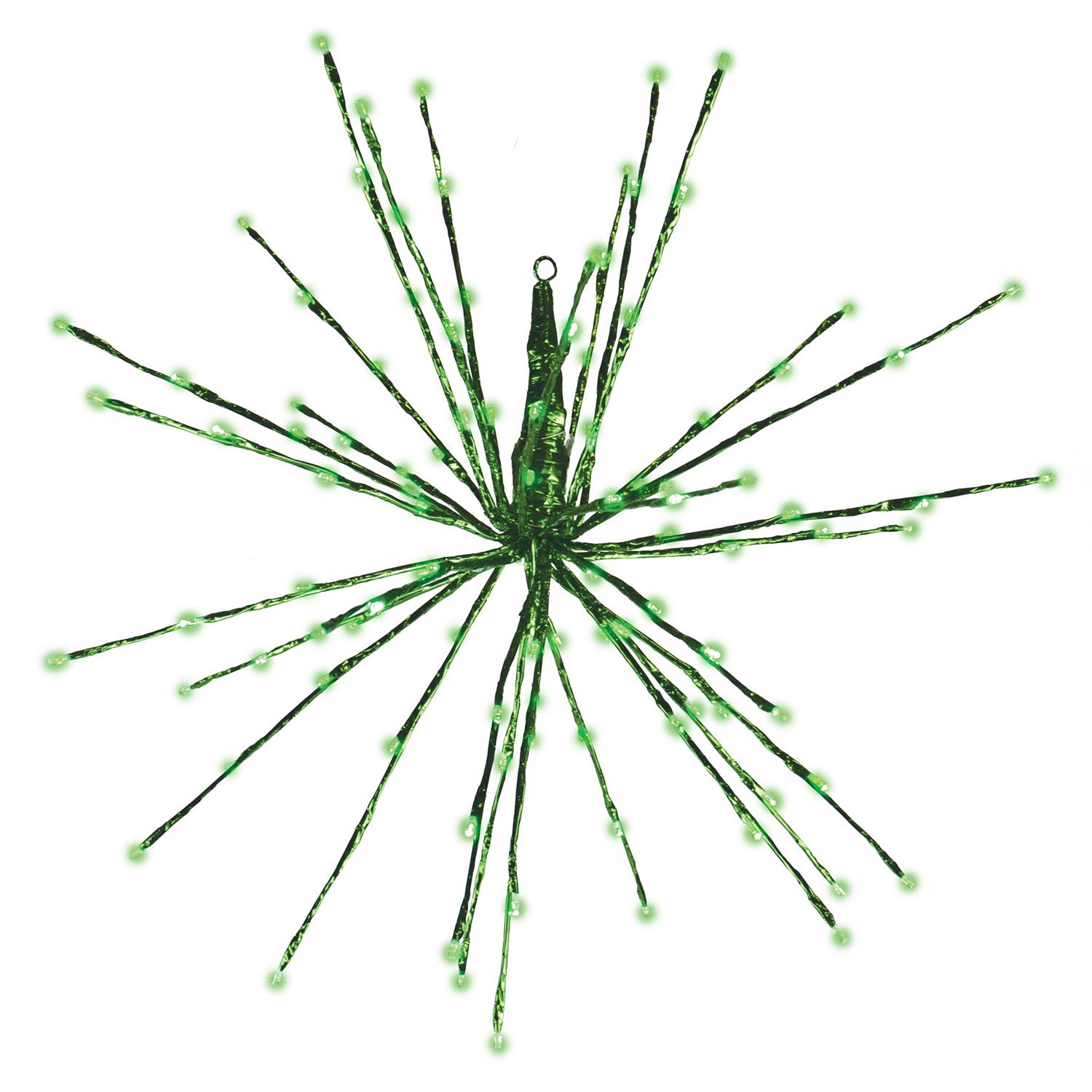 Celebrations Platinum LED Green Radiant Blast 24 in. Hanging Decor