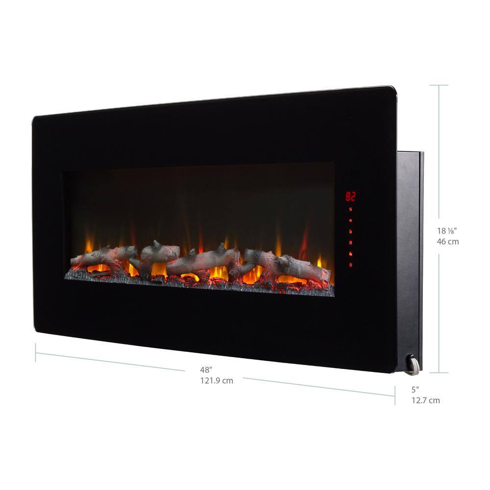 Dimplex Winslow 48 in. Wall-MountTabletop Linear Electric Fireplace in Black SWM4820