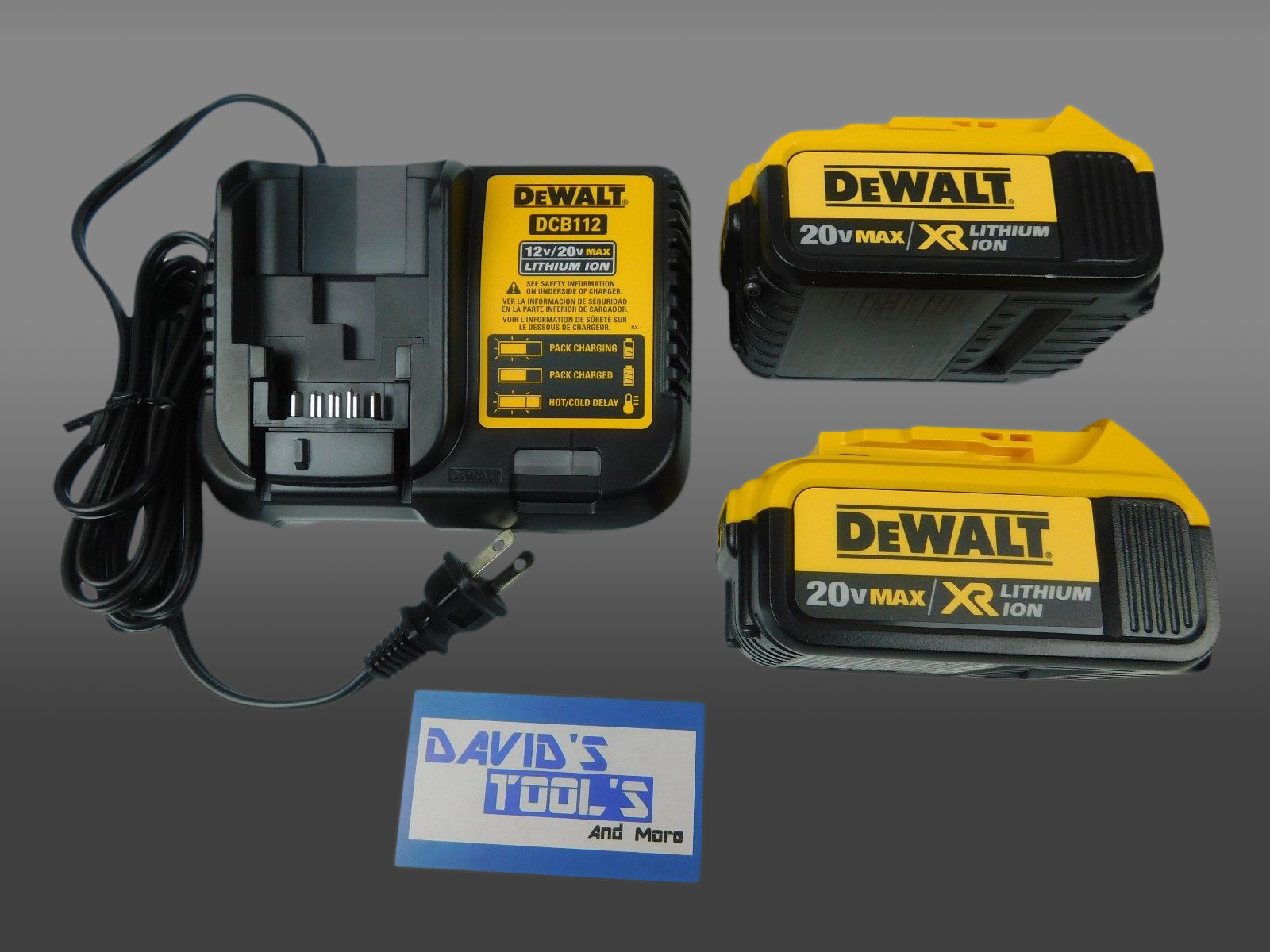 DeWalt DCB204 20V 4Ah Battery 2 Pack with DCB101 Charger Kit