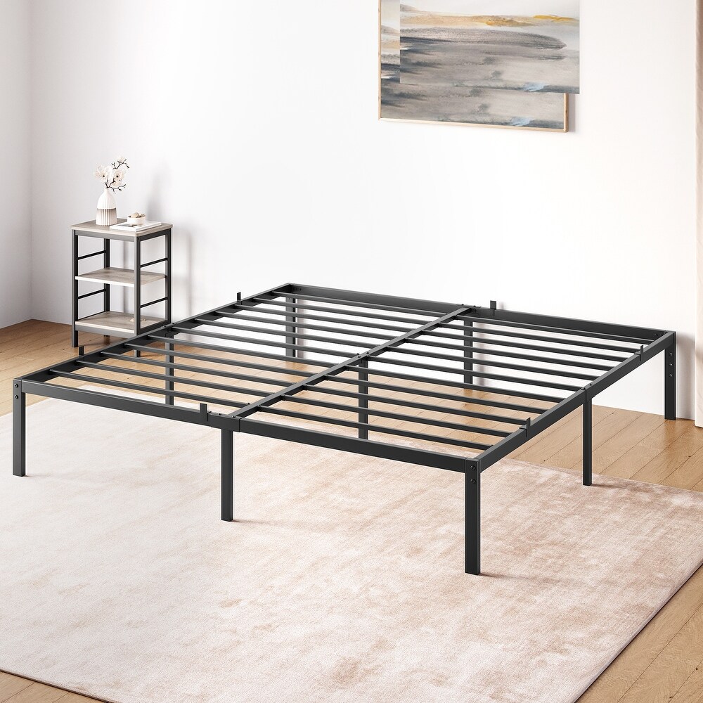 Modern Platform Bed Frame Geometric for Bedroom