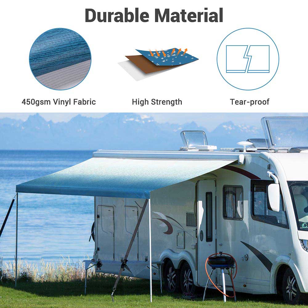 Yescom 16ft RV Awning Replacement Waterproof Fabric Tarp (15'x8')