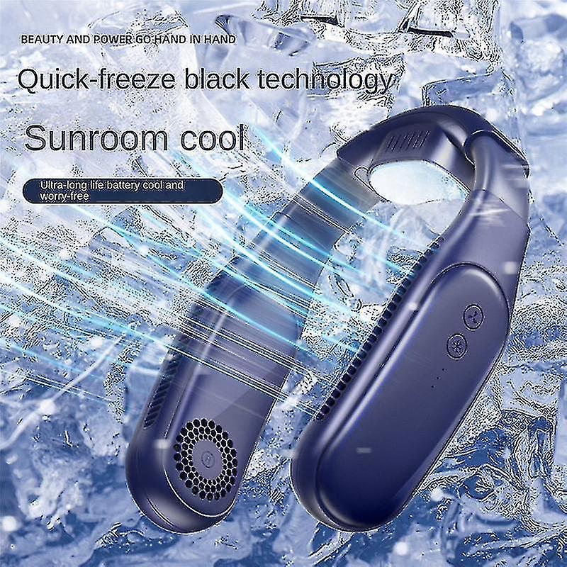 Hanging Neck Fan Mobile Air Conditioner Cooler Outdoor Portable Bladeless Fan Usb Rechargeable Neck