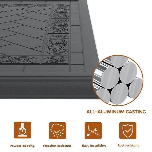 5/7Piece Cast Aluminum Outdoor Dining Set with 59.06'' L X 35.43'' W Rectangular Table and Random Color Seat Cushions