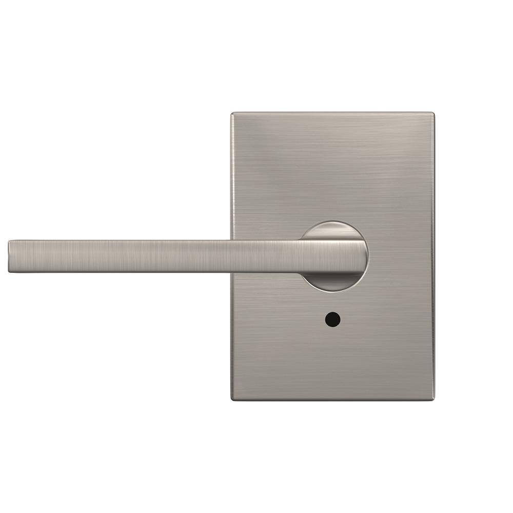 Schlage Custom Latitude Satin Nickel Dummy Door Handle with Century Trim (2-Pack) FC172 LAT 619 CEN