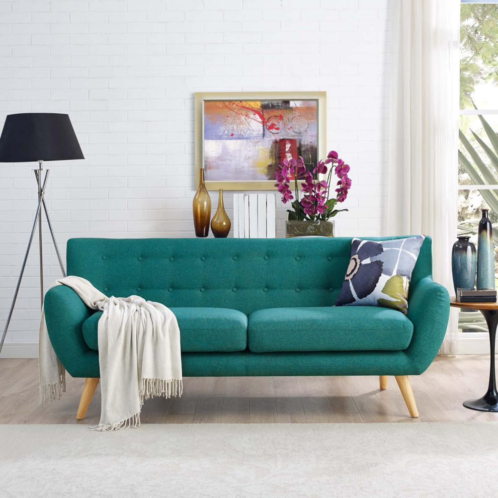 Remark Upholstered Fabric Sofa by Modway   Midcentury   Sofas   by Modern Furniture LLC  Houzz