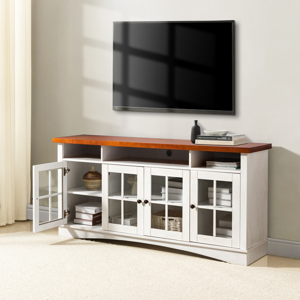 Charlene TV Stand for TVs up to 65   Transitional   Entertainment Centers And Tv Stands   by Karat Home  Houzz