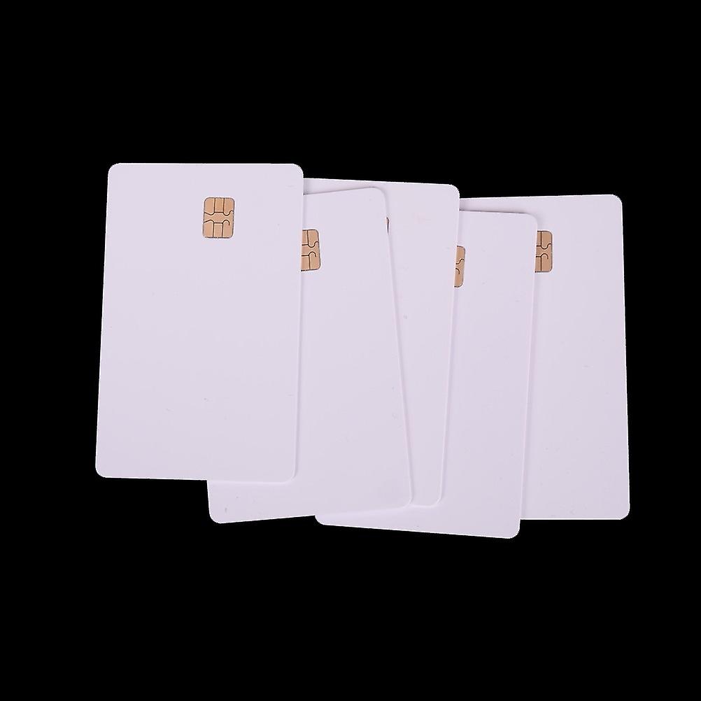 New 5 Pcs Iso Pvc Ic With Sle4442 Chip Blank Smart Card Contact Ic Card Safety White 710shop