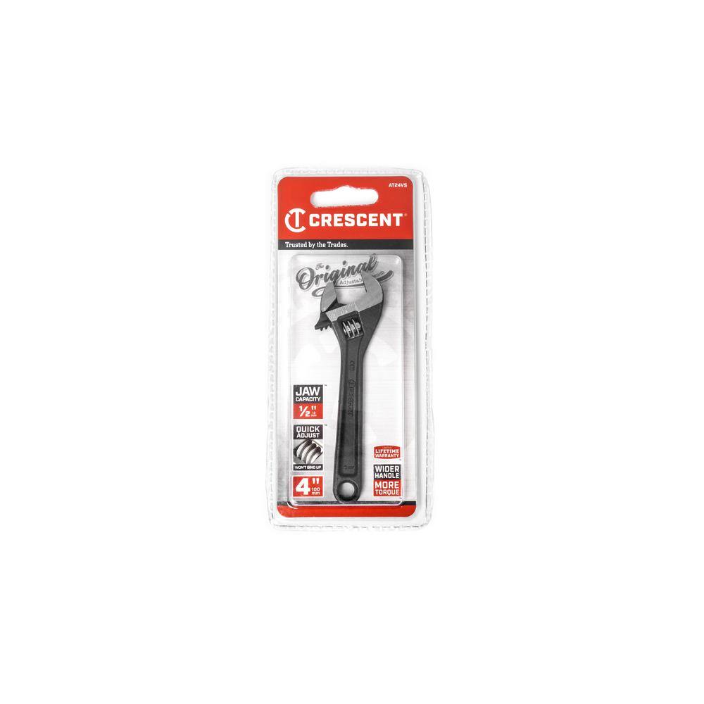 Crescent 4 in. Black Oxide Adjustable Wrench AT24VS