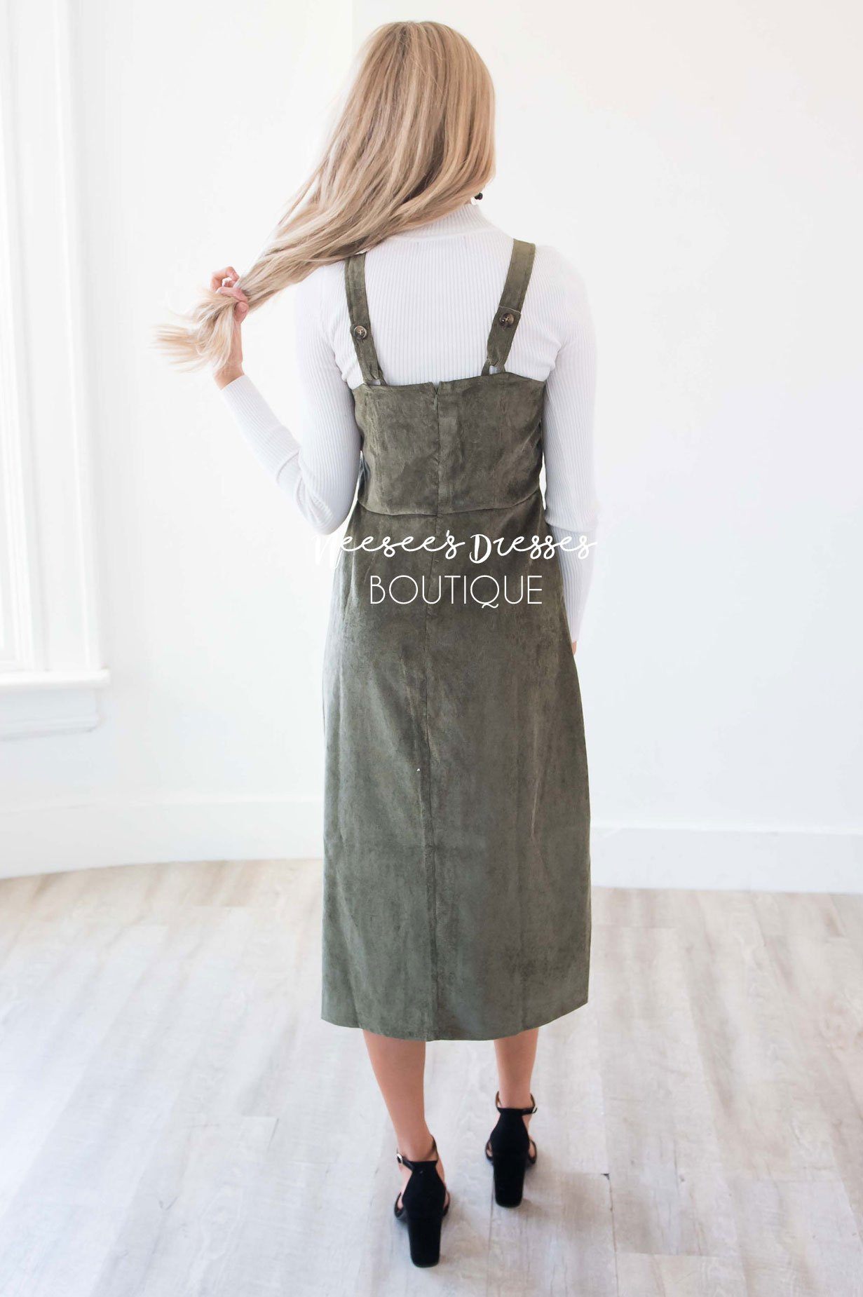 The Lennon Corduroy Overall Dress