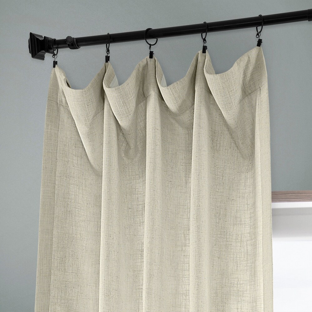 Exclusive Fabrics Heavy Faux Linen Curtain (1 Panel)