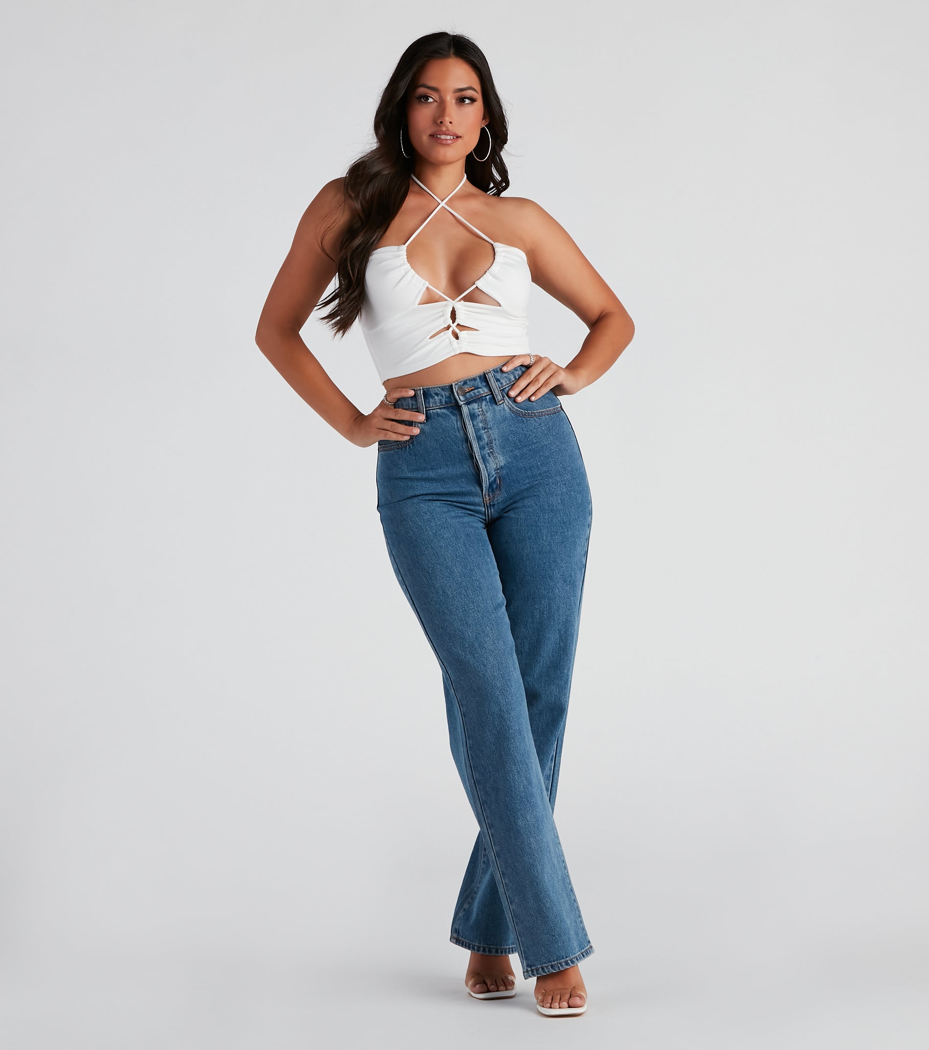 Strings Attached Halter Crop Top