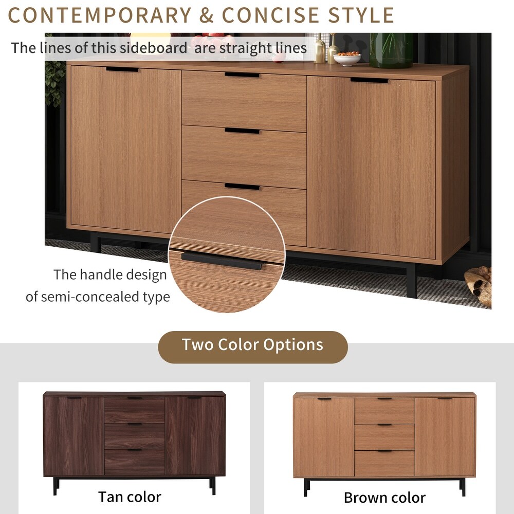 Sideboard Particleboard with Wood Grain Stickers