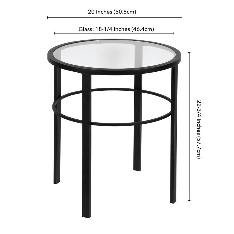 EvelynampZoe Contemporary Side Table with Glass Top  Crowdfused