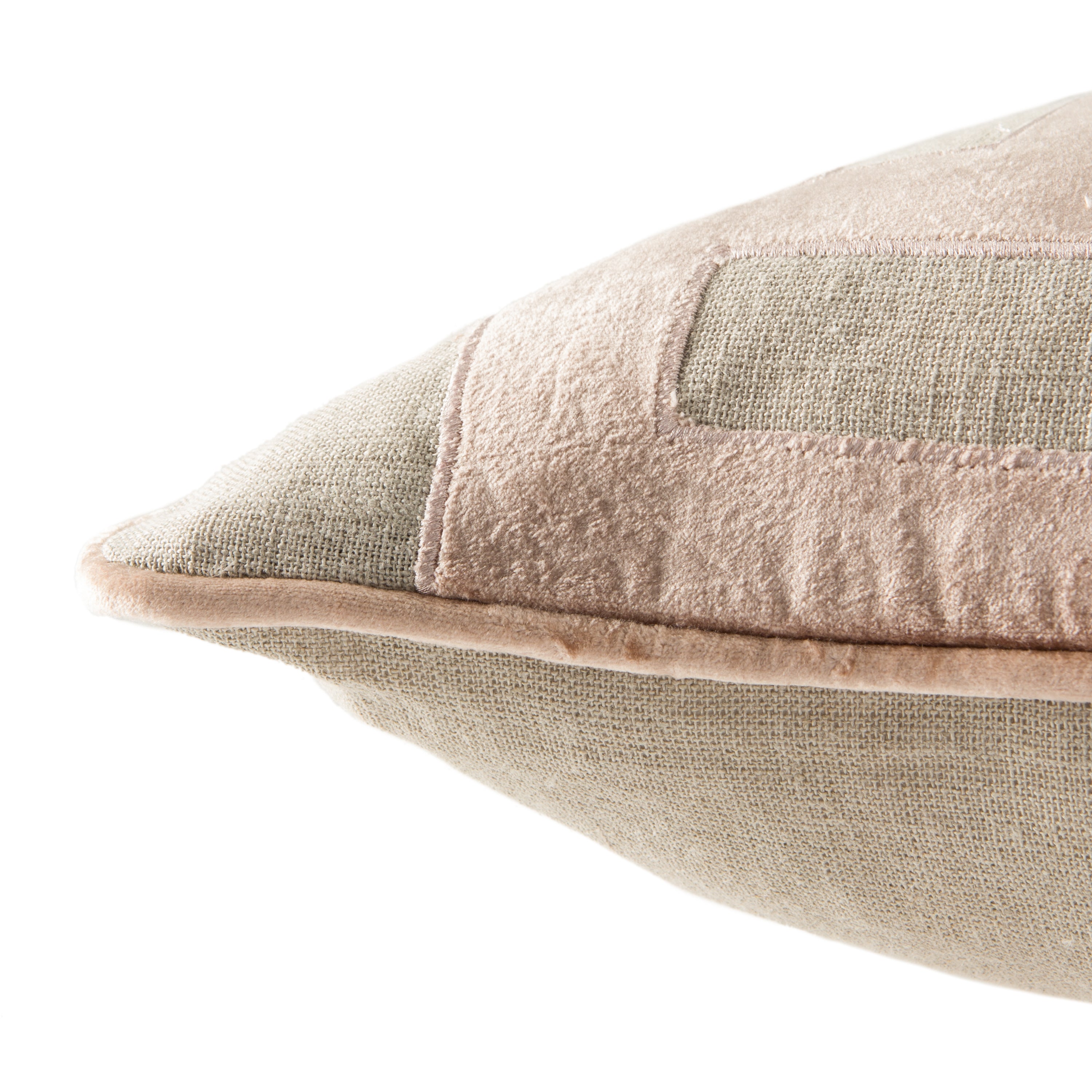 Ordella Beige & Pink Geometric Throw Pillow