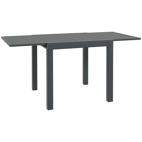 Outsunny Expandable Patio Dining Table for 46，35.5