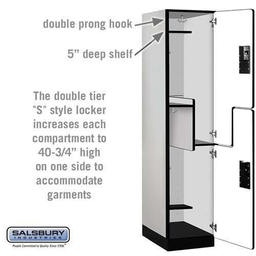 Salsbury Industries 18 Wide Double Tier 'S' Style...