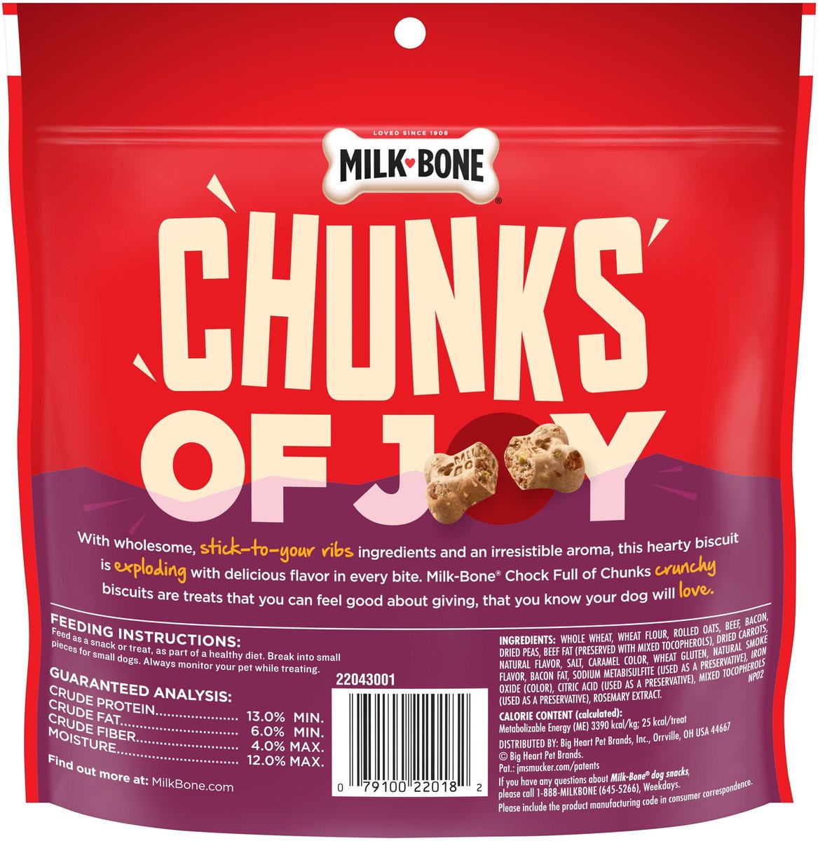 Milk-Bone Chock Full Of Chunks Beef and Bacon Crunchy Dog Treats